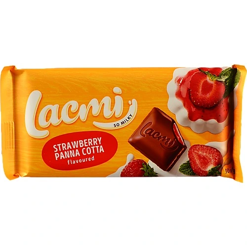 Шоколад Roshen 90г lacmi полунична панакота
