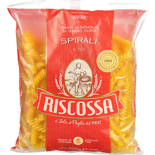 Паста Riscossa 500г спіралі т.с пшениці