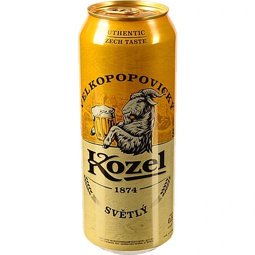 Пиво Velkopopovichy kozel 0.5л світле з.б