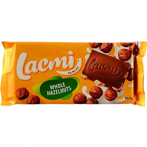 Шоколад Roshen 90г lacmi молочний цілий лісов.горіх