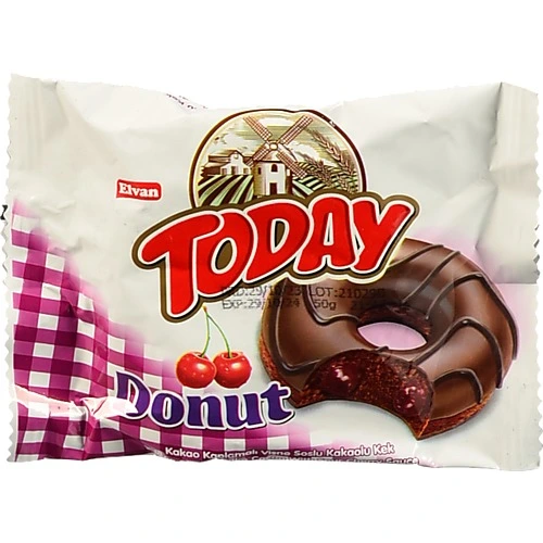 Бісквіт Elvan today donut 50г вишня