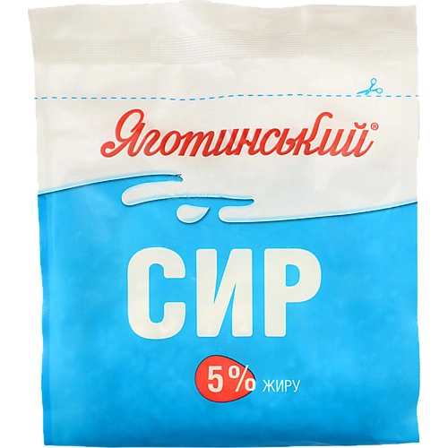 Сир кисломолочний Яготинський 350г 5% пакет