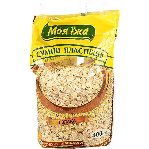 Пластівці Моя Їжа 400г суміш три злаки