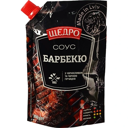 Соус Щедро 200г барбекю д.п