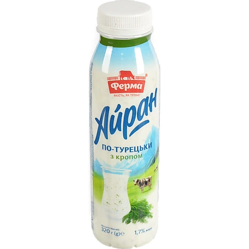 Айран Ферма 320г 1.7% по-турецьки з кропом пет
