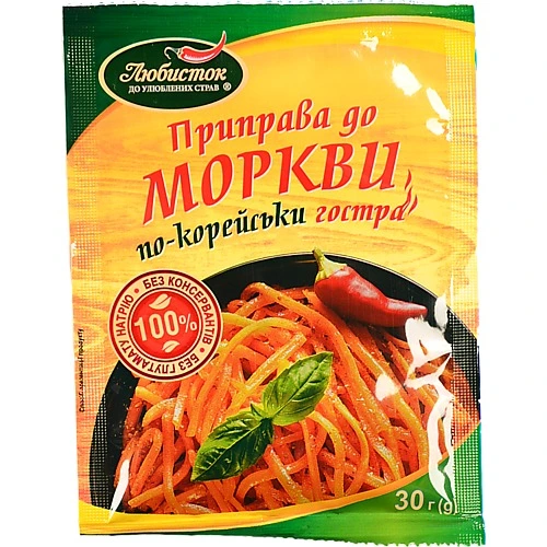 Приправа Любисток 30г до моркви по-корейськи гостра