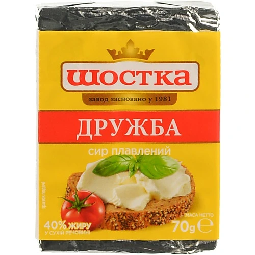 Сир пл. Шостка 70г 40% дружба