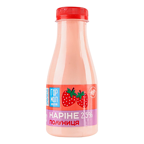 Продукт кисломолочний  Наріне 330г полуниця пляшка