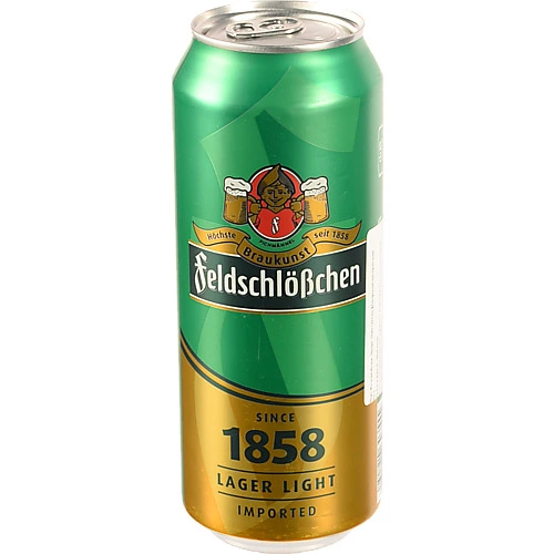 Пиво Feldschlobchen 0.5л pale light lager з.б
