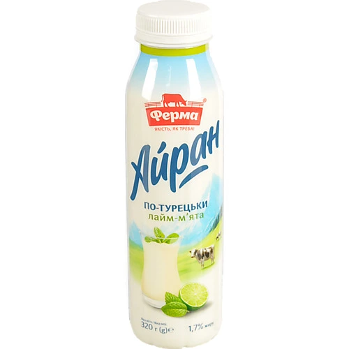 Айран Ферма 320г 1.7% по-турецьки лайм-мята пет