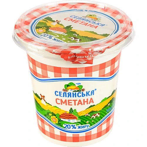 Сметана Селянська 300г 20% ст.