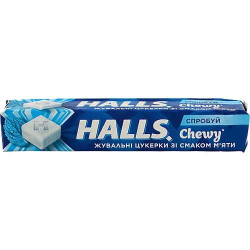 Жувальні цукерки Halls 47г мята
