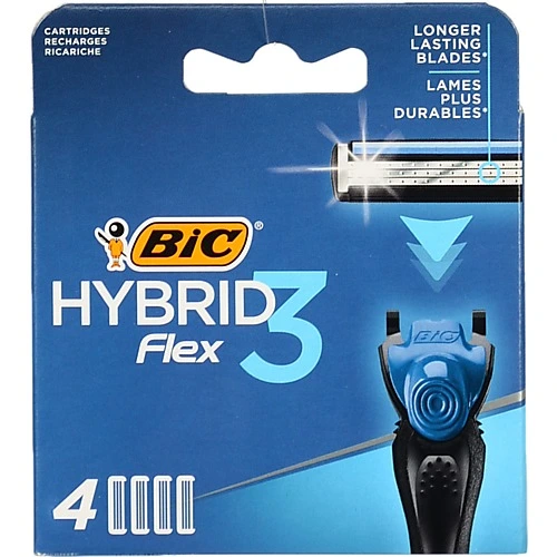 Змінний картридж BIC flex 3 hybrid 4шт для гоління