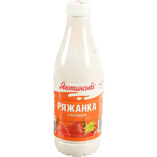 Ряжанка Яготинське 750г 2.9% полуниця пляшка