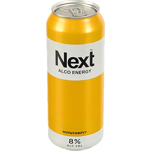 Напій Next 0.5л 8% с.а енерг с.г мультифрукт з.б
