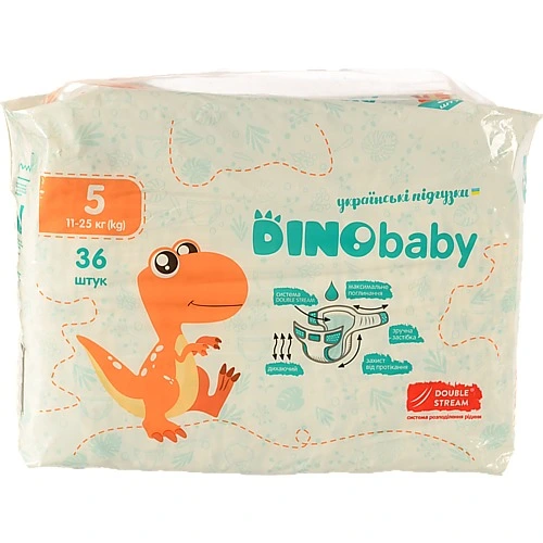 Підгузки Dino Baby 5 11-25 кг 36шт