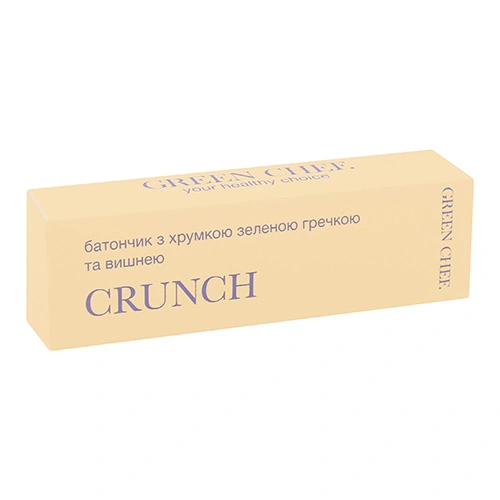 Батончик Green Chef 50г хрумка зелена гречка та вишня