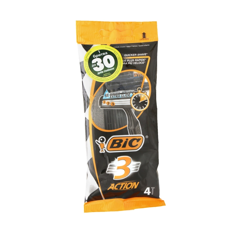 Бритва Bic солей 3 action 4шт