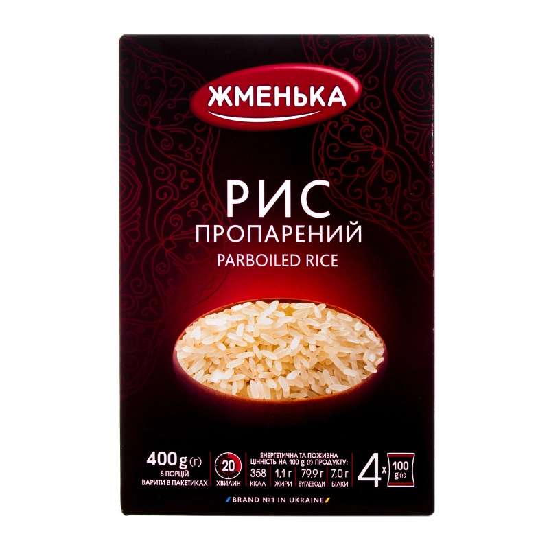 Рис Жменька 400г пропарений