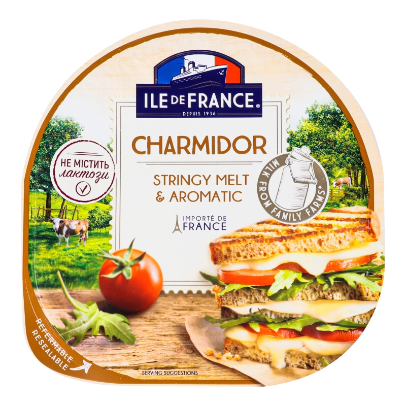 Сир напівтвердий нарізка Charmidor Ile De France 150г