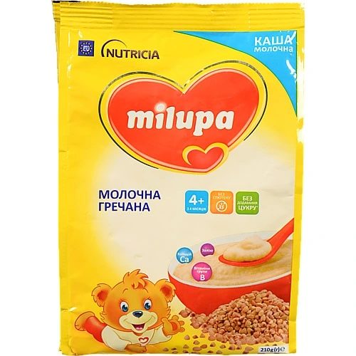 Каша Нутриція 210г milupa молочна гречана 4м