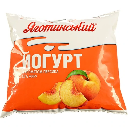 Йогурт Яготинське 0.4л 1.5% персик пл