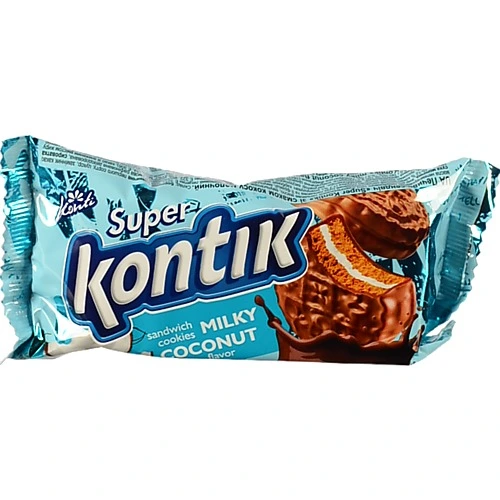 Печиво сендвіч Super Kontik 90г кокос молочний