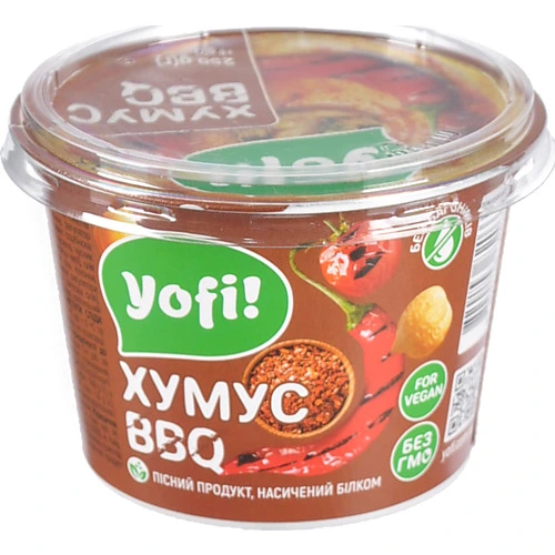Закуска Yofi 250г хумус барбекю