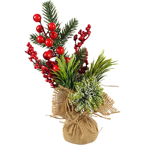 Декор новорічний флористична композиція тип 9 25cm
