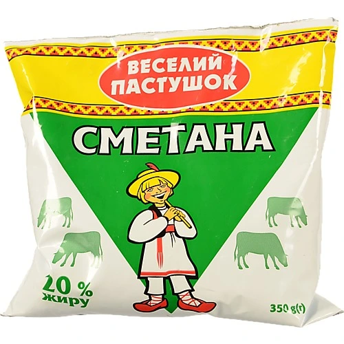 Сметана Веселий Пастушок 350г 20% п.е