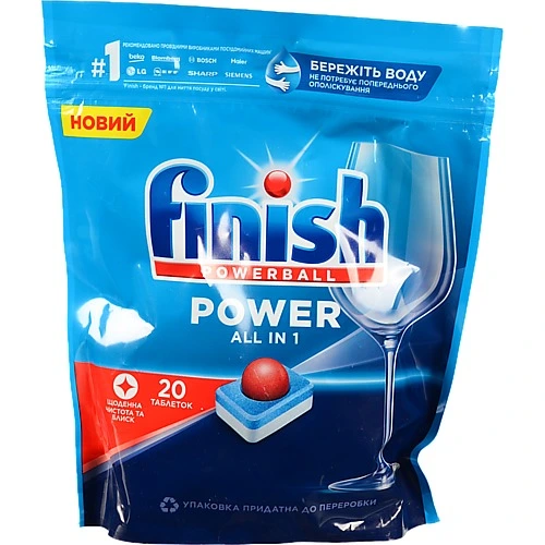 Пігулки FINSH  20шт д.посуд.машин allin