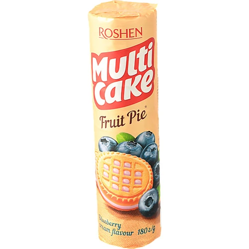 Печиво cендвiч Рошен 180г multicake чорниця крем