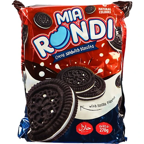 Печиво-сендвіч шоколадне з ванільним кремом Mia Rondi Becky's м/у 6x45г