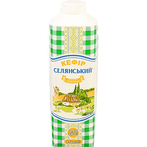 Кефір Селянський 950л 2.5% т.п.