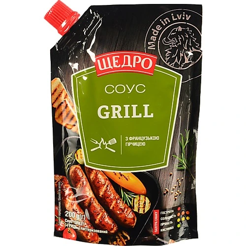 Соус Щедро 200г grill  д.п