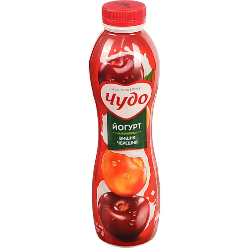 Йогурт Чудо 520г 2.5% вишня черешня пет