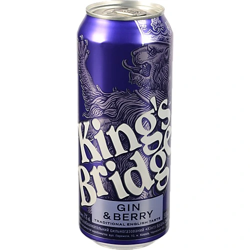 С.алк.напій King`s Bridge 0.5л 7% джин з беррі з.б