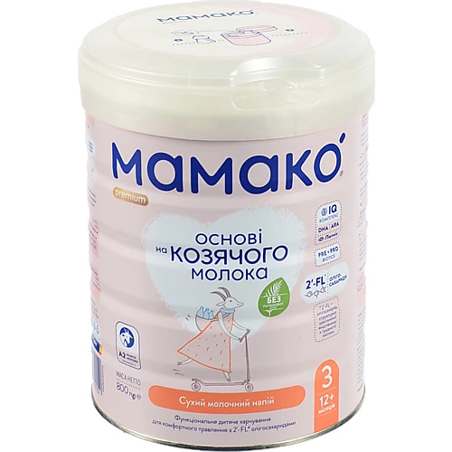 Суміш молочна суха для дітей від 12мiс Premium 3 Mamako з/б 800г