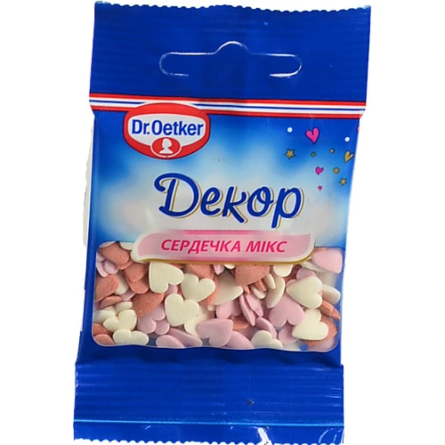 Посипка Dr.Oetker 10г цукр.декор.сердечка мікс