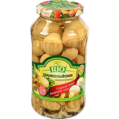 Печериці RIO 690г мариновані с.б