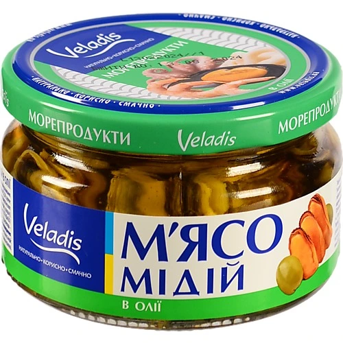 М'ясо мідії Veladis 200г в олії