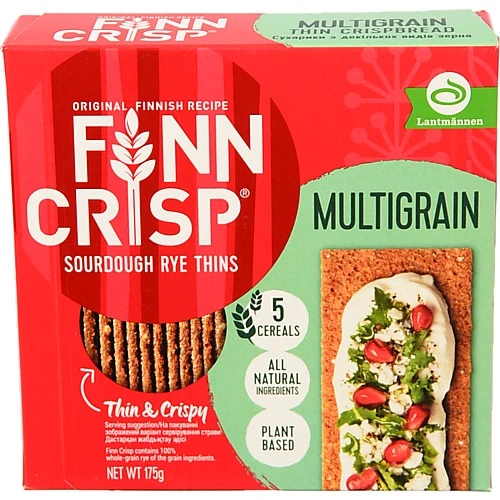 Сухарики житні Фінн Крисп 175г multigrain декілька відів зерна