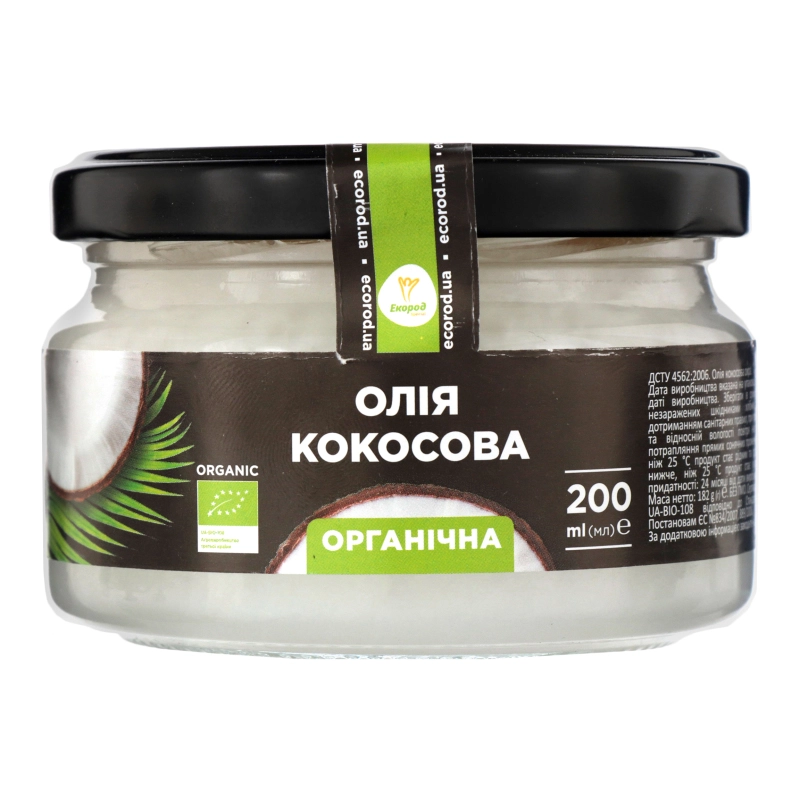 Олія Екород 200мл кокосова органічна