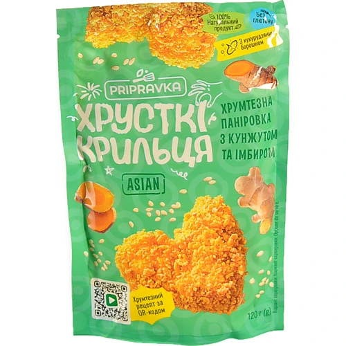 Паніровка Приправка 120г хрусткі крильця asian кунжут імбир