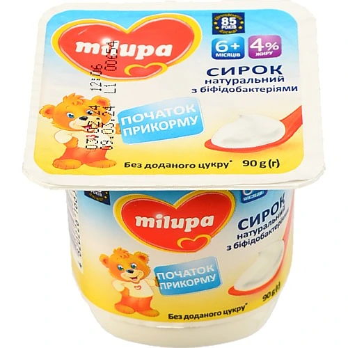 Сирок Мілупа 90г 4% натуральний ст