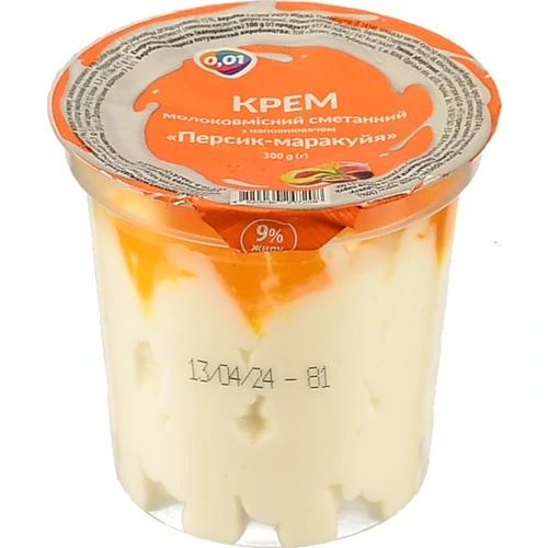 Крем сметанний  0.01 300г 9 персик маракуйя