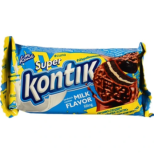 Печиво сендвіч Super Kontik 90г смак молока