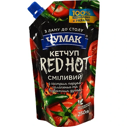 Кетчуп Чумак 250г red hot д.п