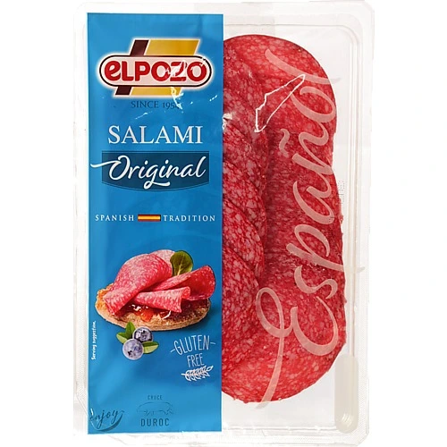 Ковбаса Elpozo 80г салямі екстра н.к нарізка