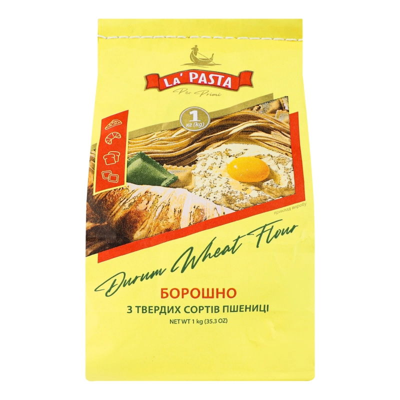 Борошно La pasta 1кг з твердих сортiв пшеницi
